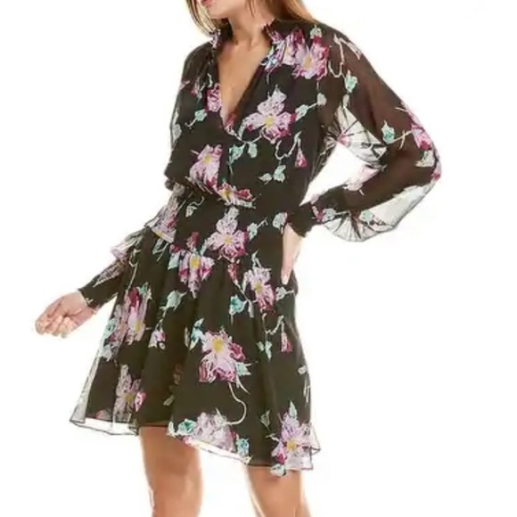 A.L.C Hollis silk floral long sleeve dress - Picture 14 of 14